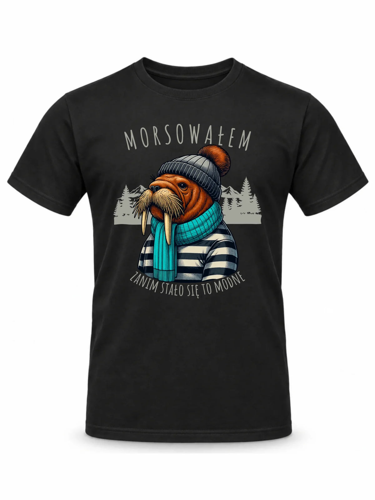 Koszulka męska - prezent dla morsa - Morsowałem zanim stało się to modne - Mors HM08