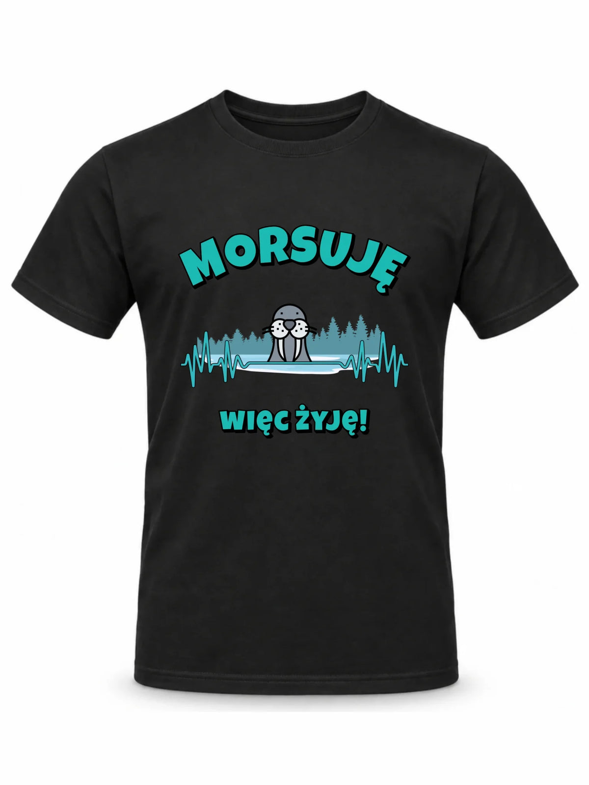 Koszulka męska - prezent dla morsa - Morsuję więc żyję - Mors HM02