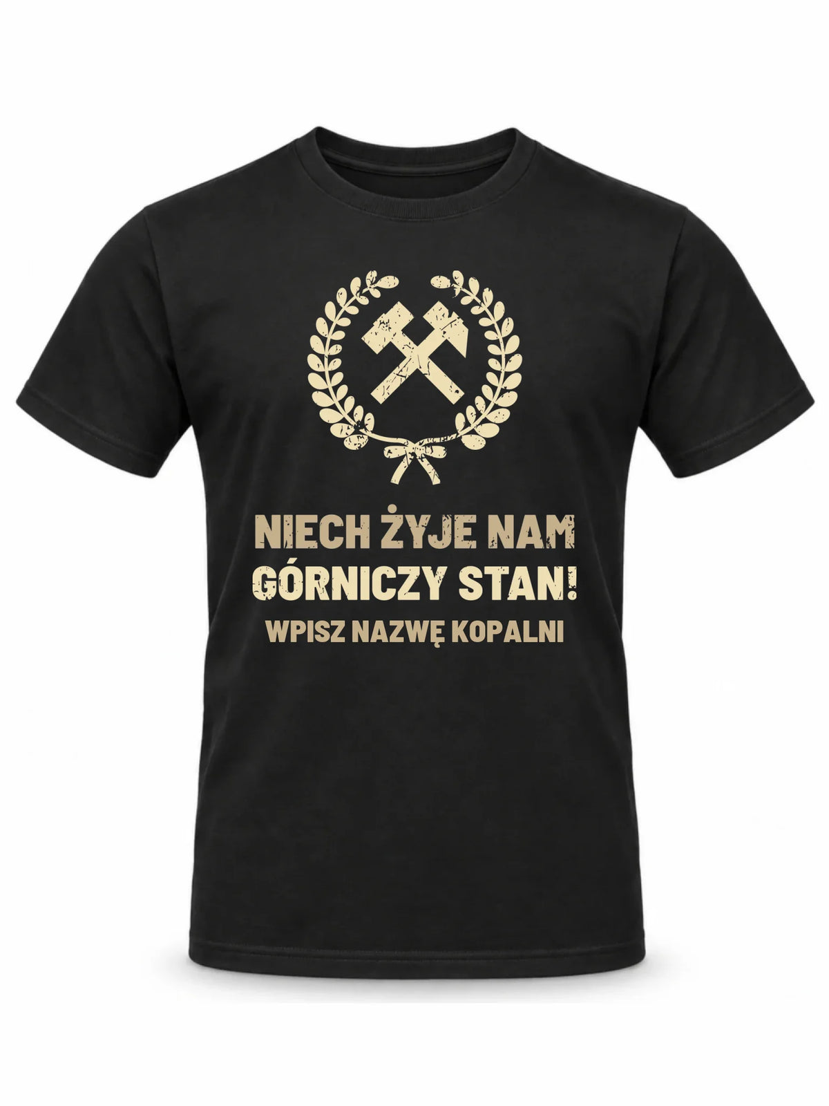 Koszulka męska - prezent dla górnika - Niech żyje nam górniczy stan - personalizowana G24