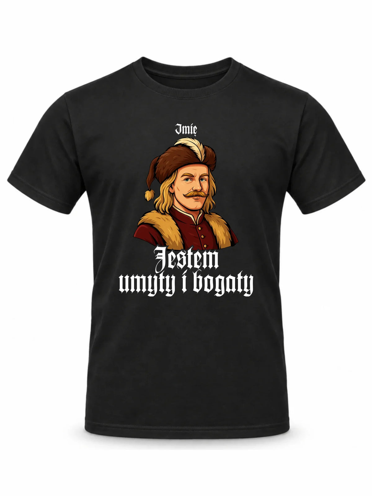 Koszulka męska - Jestem umyty i bogaty - dla fanów serialu 1670 - personalizowana H60