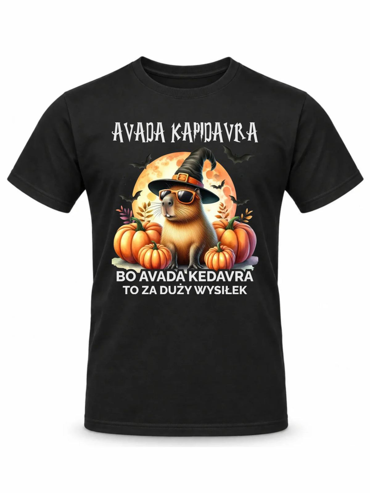 Koszulka męska halloweenowa - Kapibara - Avada Kapidavra HL21