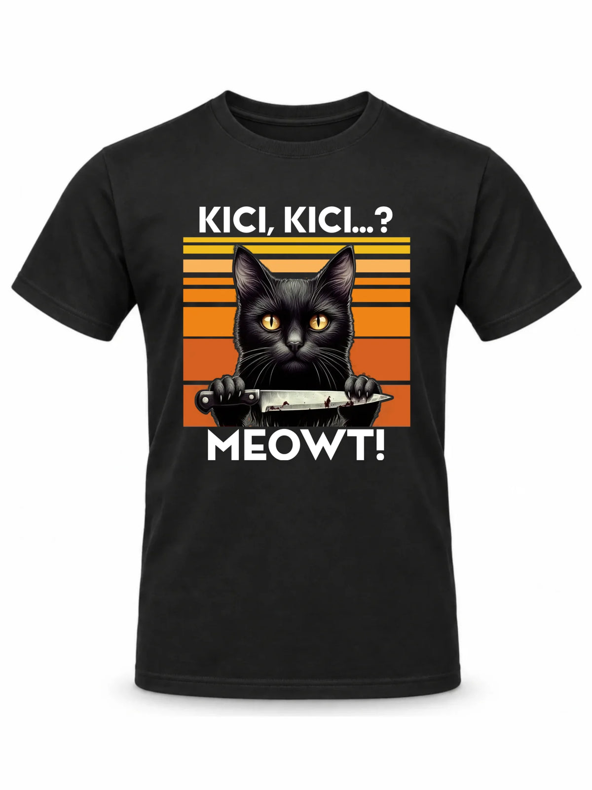 Koszulka męska - Kot z nożem - Kici, kici... MEOWT! HL17