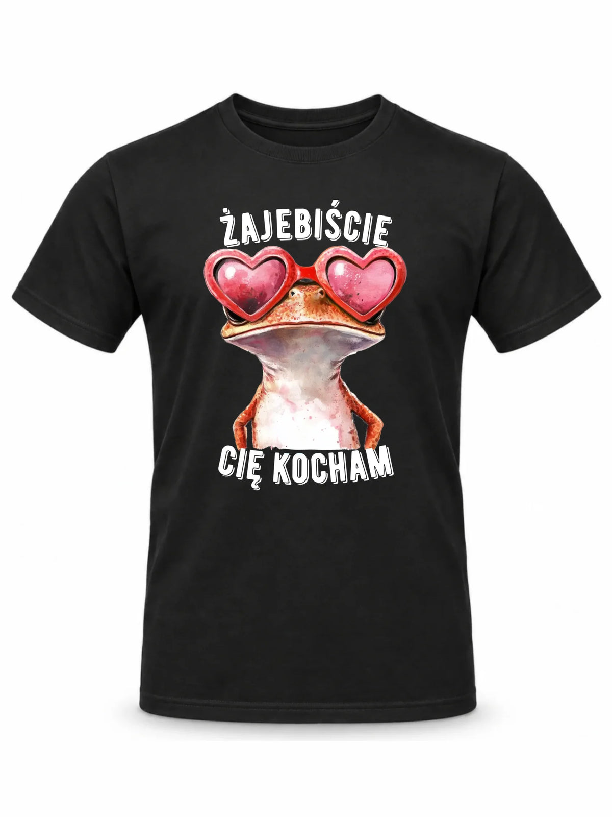 Koszulka męska dla par - Żajebiście Cię Kocham Żaba W17