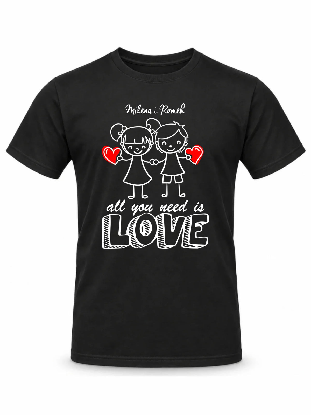 Koszulka męska dla par - All You need is love - personalizowana W13