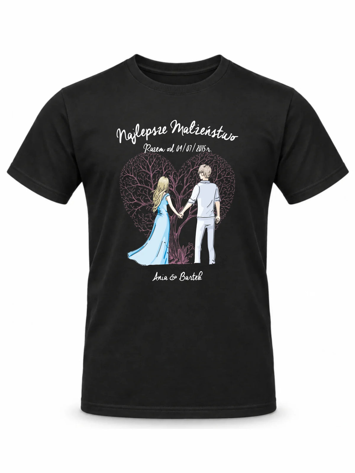 Koszulka męska dla męża - Najlepsze małżeństwo - personalizowana W03