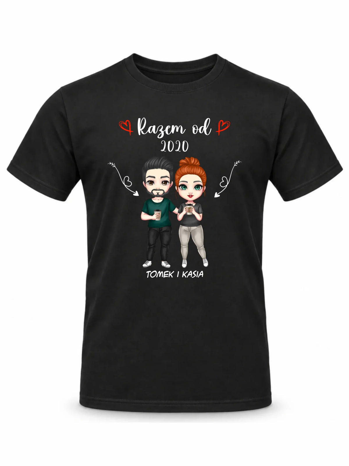 Koszulka męska - Para razem od - personalizowana W01