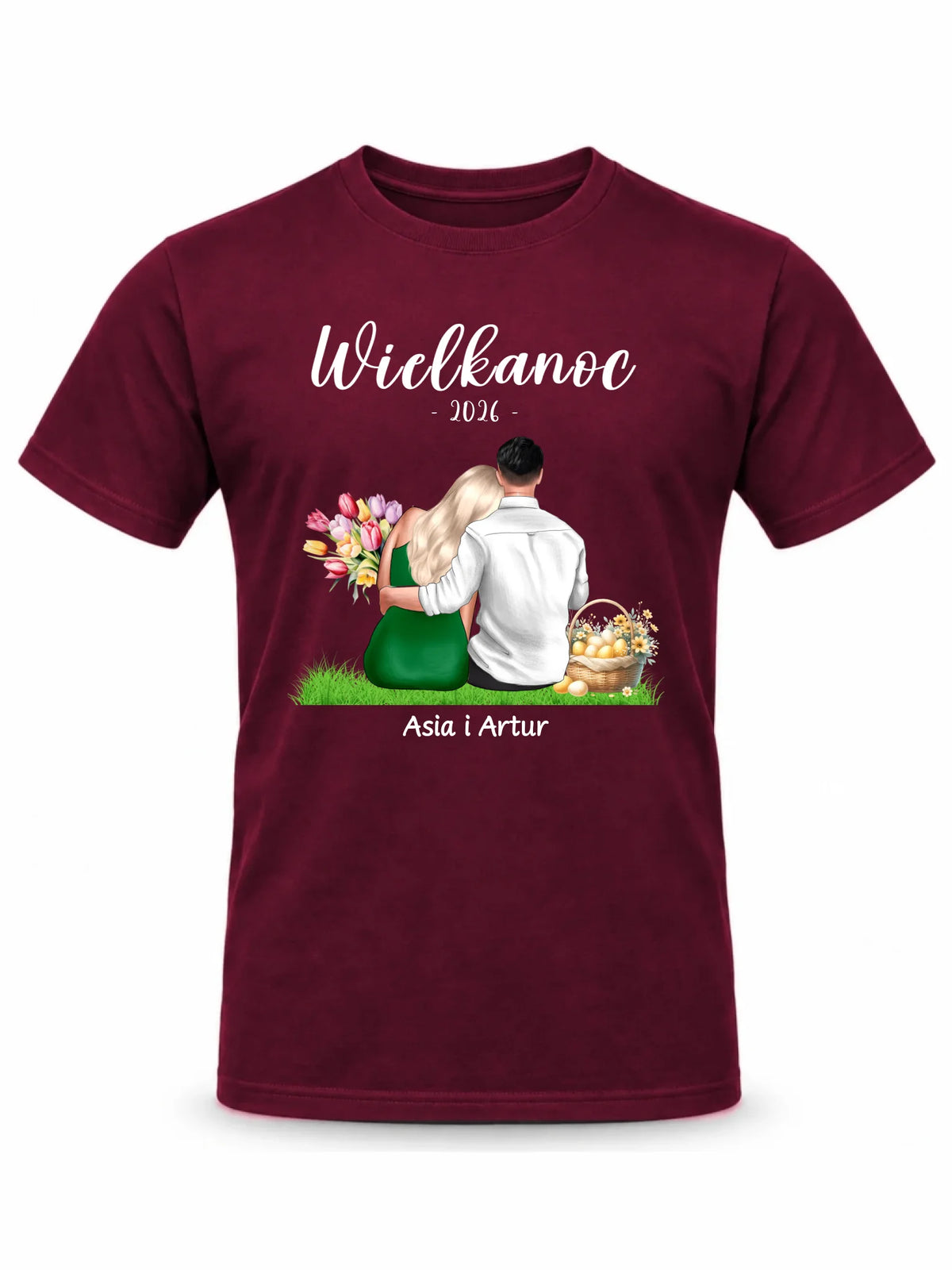 Koszulka męska na Wielkanoc dla par - personalizowana WN36