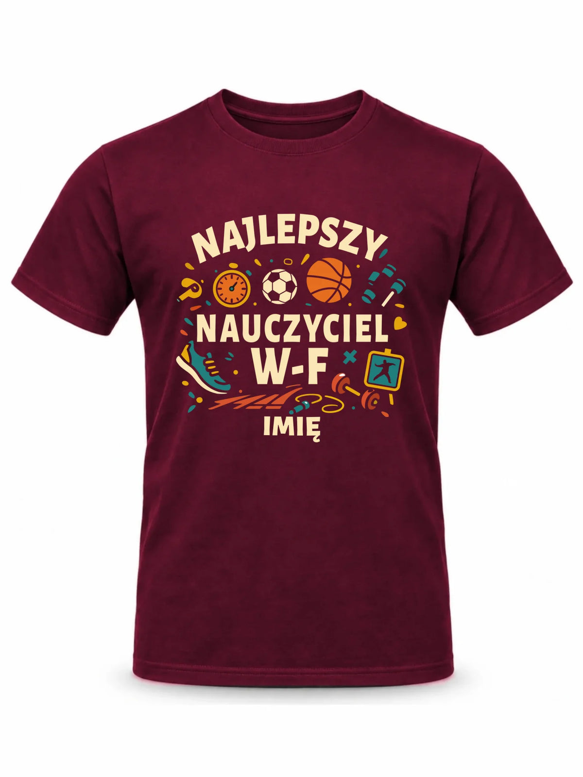 Koszulka dla nauczyciela wychowania fizycznego W-F - personalizowana N50