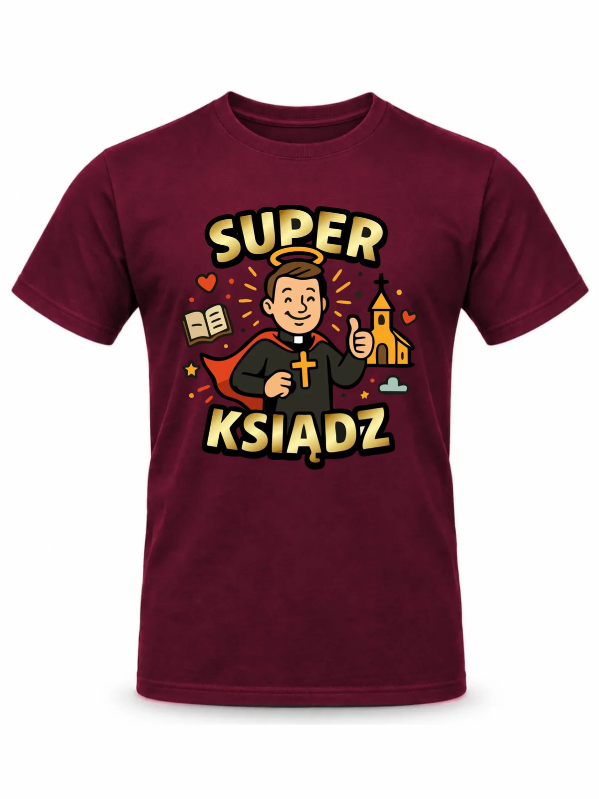 Koszulka męska dla księdza - Super Ksiądz N37