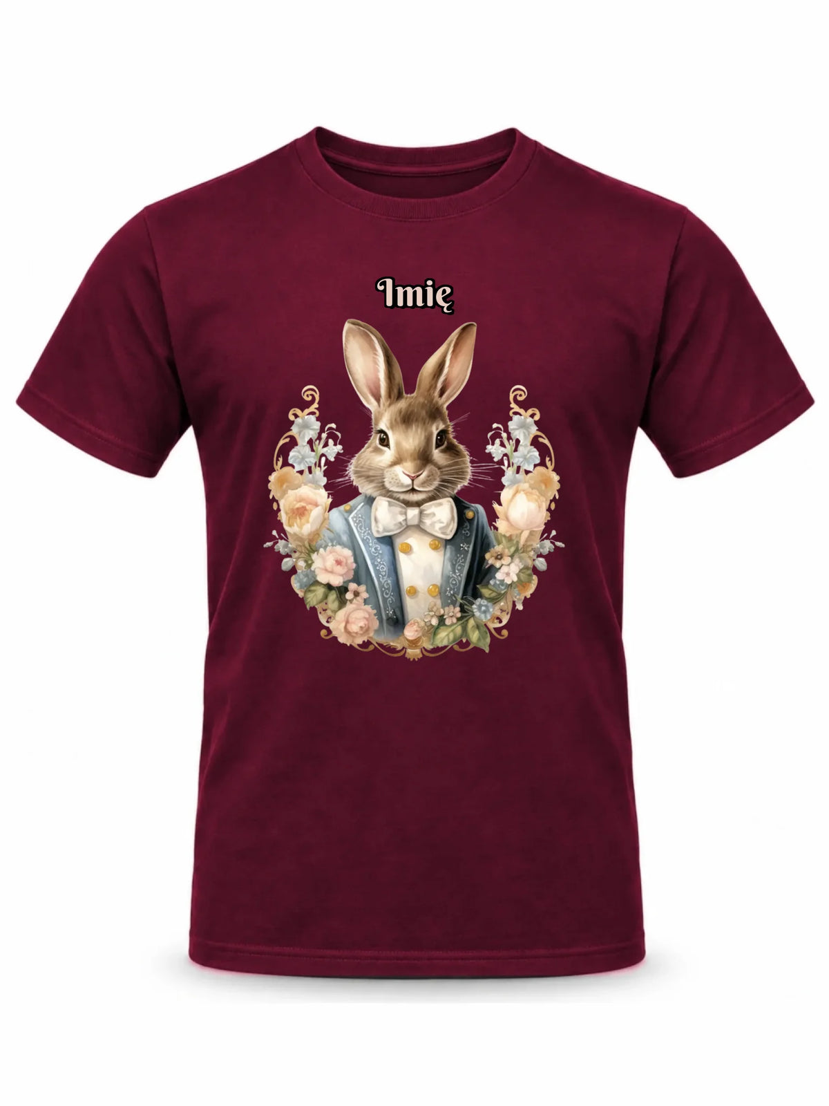 Koszulka męska na Wielkanoc - Elegancki Pan Zając - personalizowana WN06