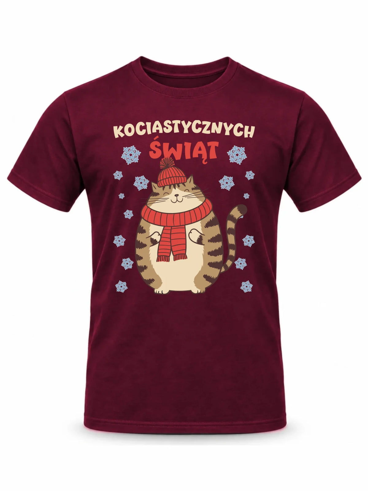 Koszulka męska świąteczna - prezent na święta - Kociastycznych świąt BN154