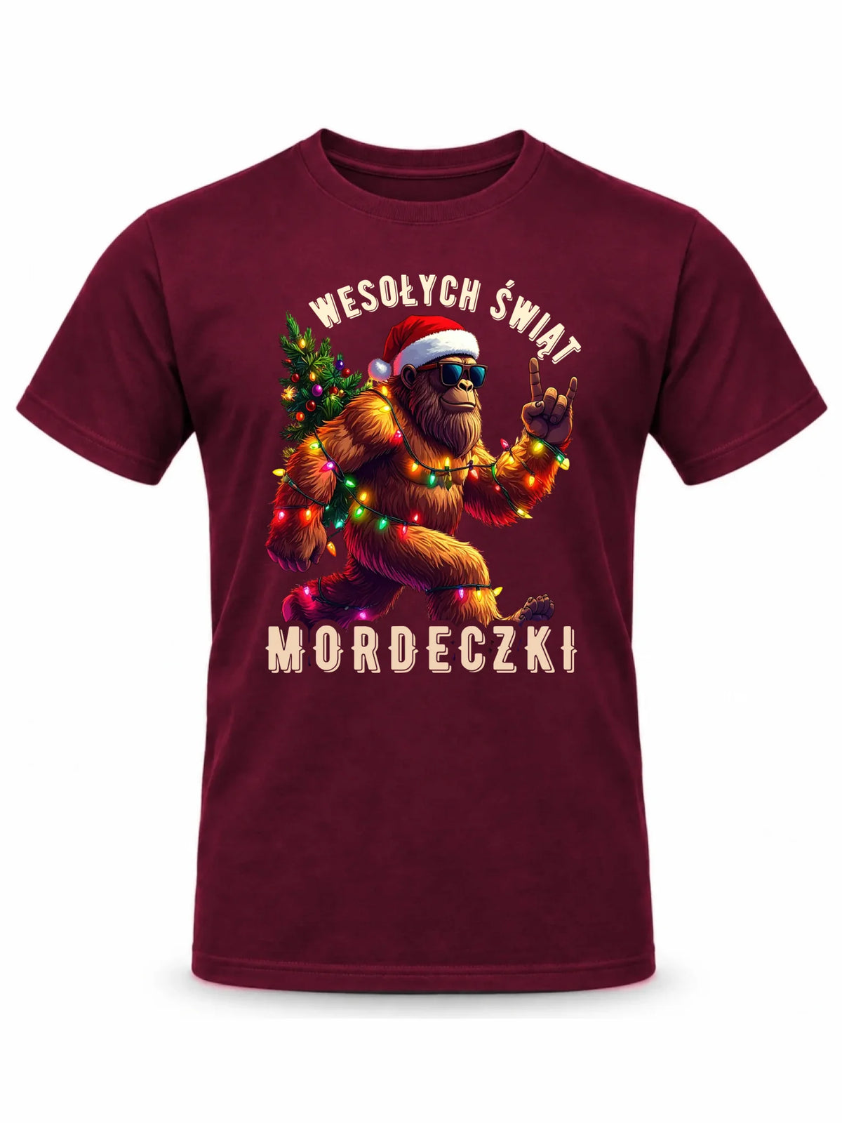 Koszulka męska świąteczna - prezent na święta - Yeti Wesołych Świąt mordeczki BN152