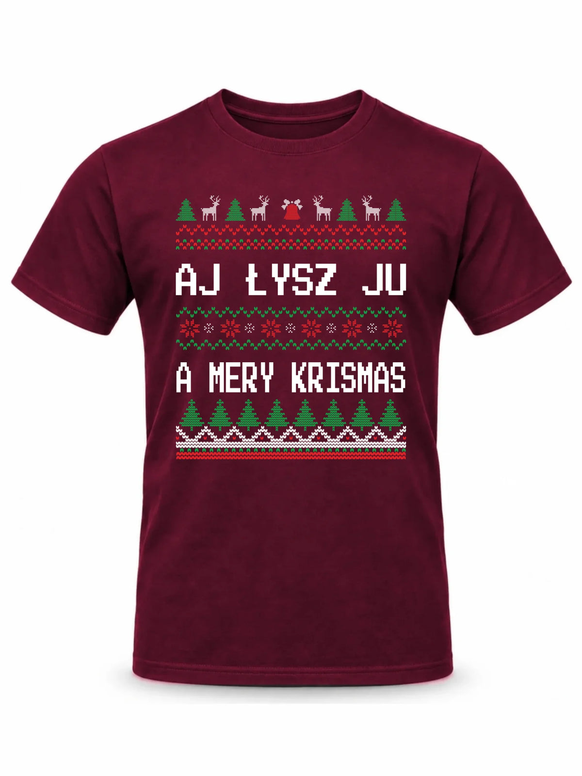 Koszulka męska świąteczna - Aj łysz ju a mery krismas BN12