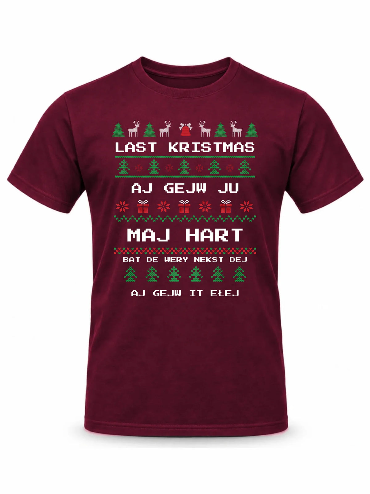 Koszulka męska świąteczna - Last kristmas aj gejw ju maj hart BN13