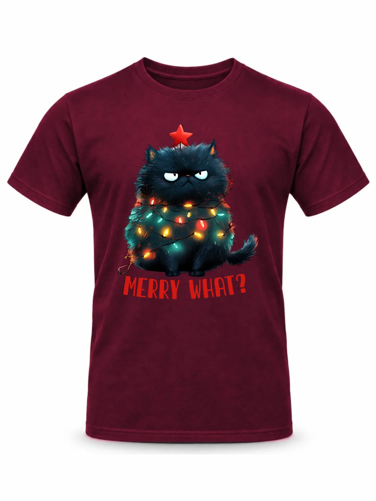 Koszulka męska świąteczna - Grumpy Cat Merry what? BN37