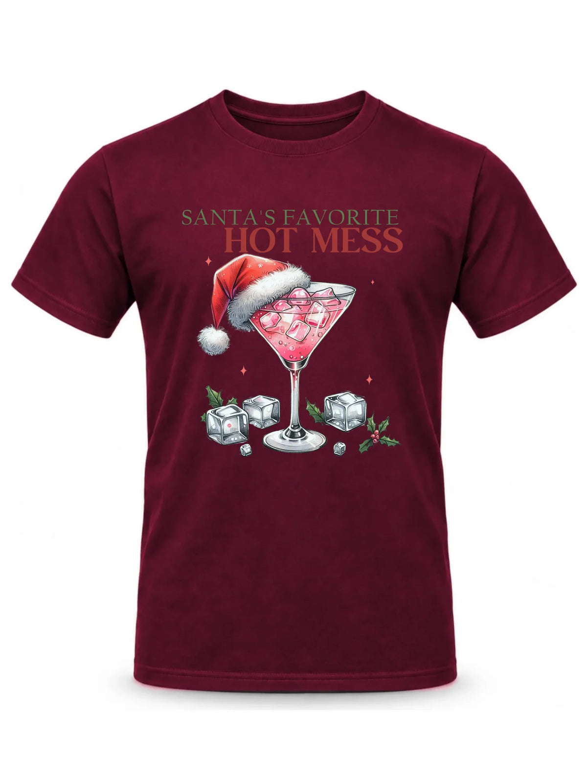 Koszulka męska świąteczna - Santa's favorite hot mess BN75