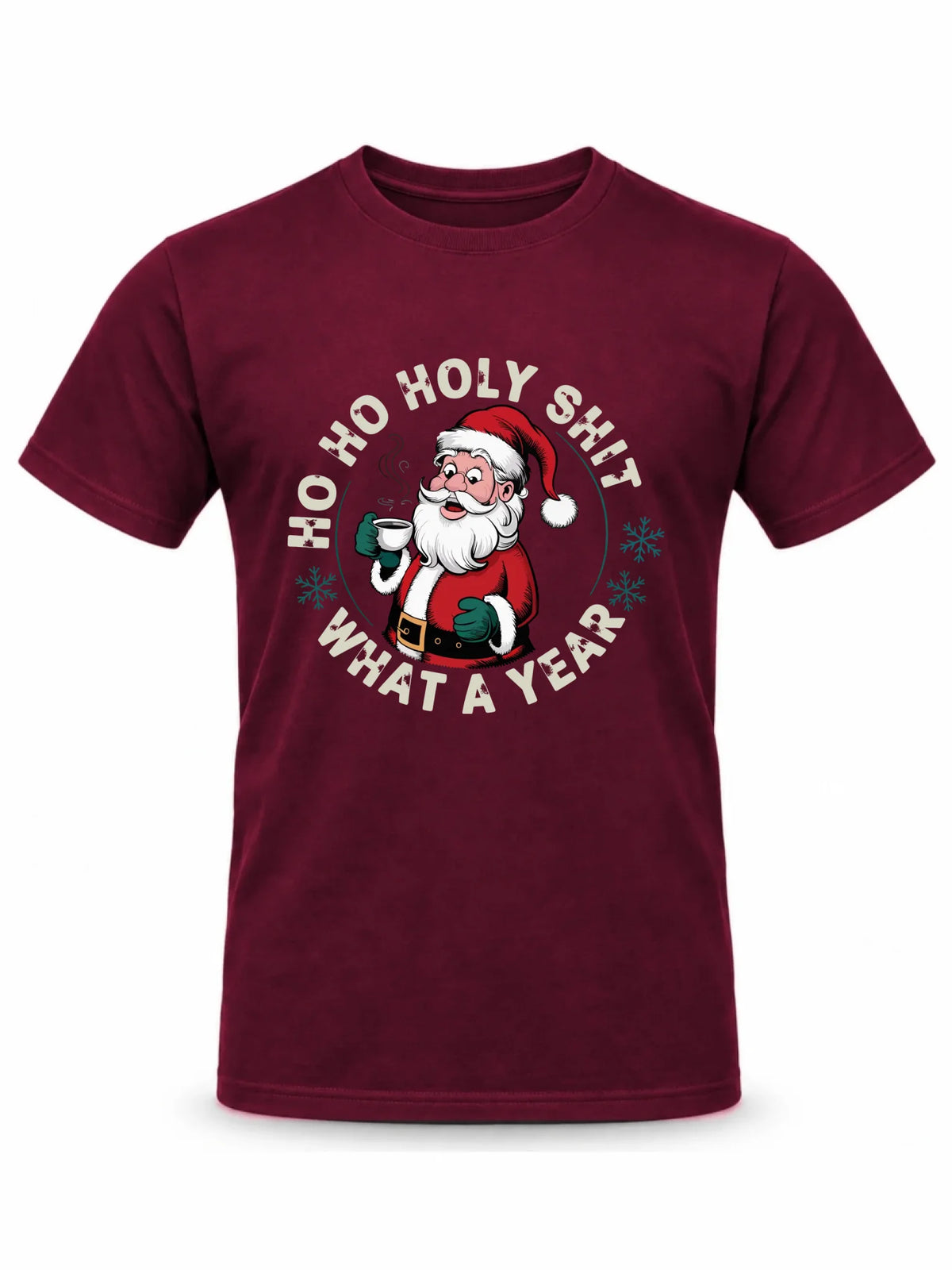 Koszulka męska świąteczna - Ho ho holy shit what a year BN74