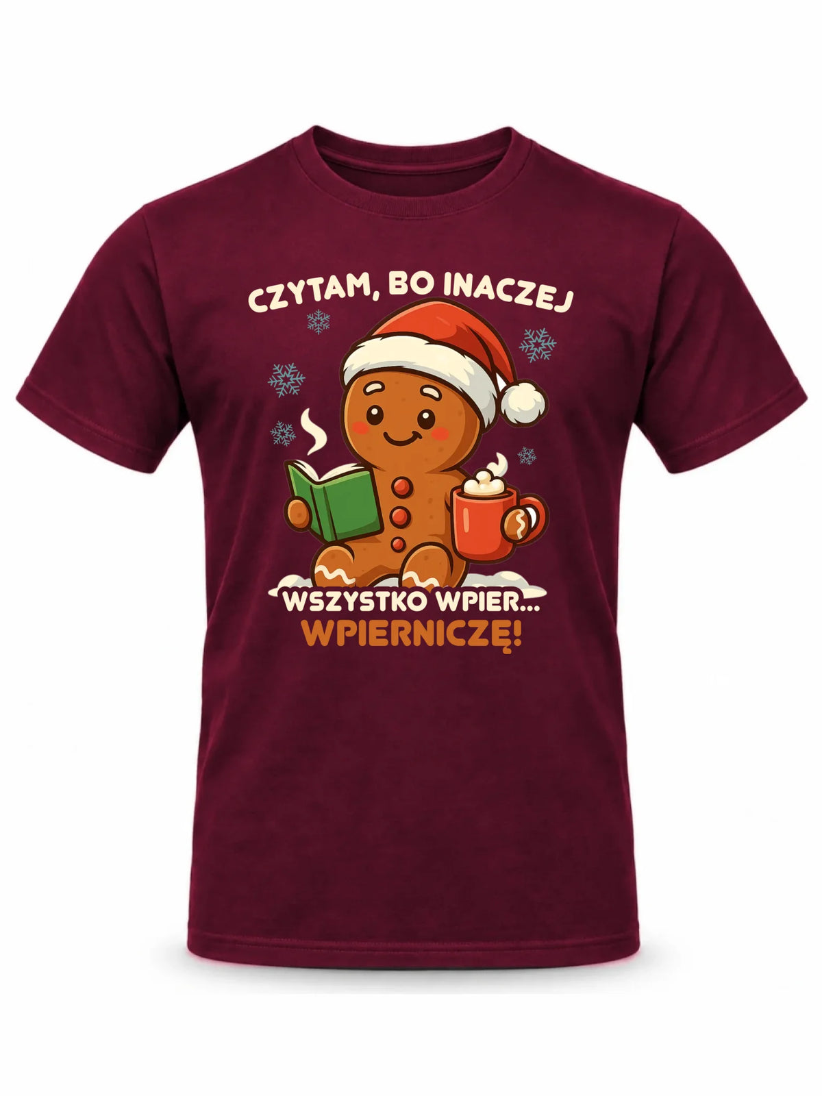 Koszulka męska świąteczna - Czytam, bo inaczej wszystko wpier... wpierniczę BN79