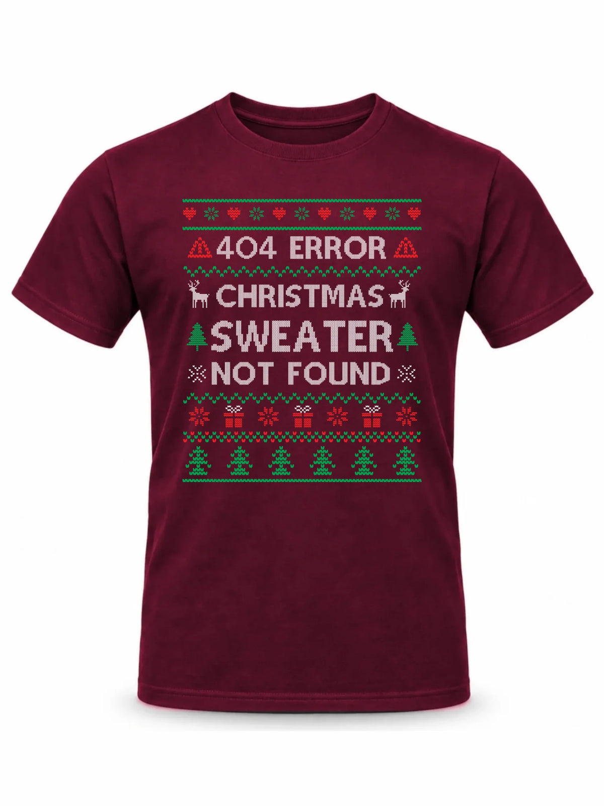 Koszulka męska świąteczna - Error 404 Christmas sweater not found BN107