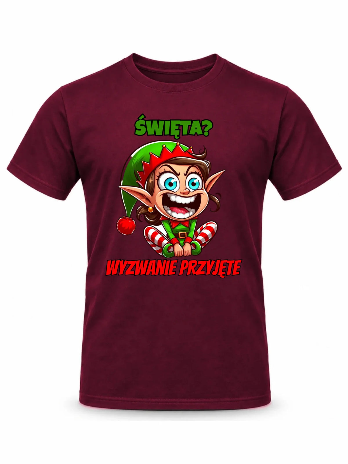 Koszulka męska świąteczna - Skrzat Wyzwanie przyjęte BN100