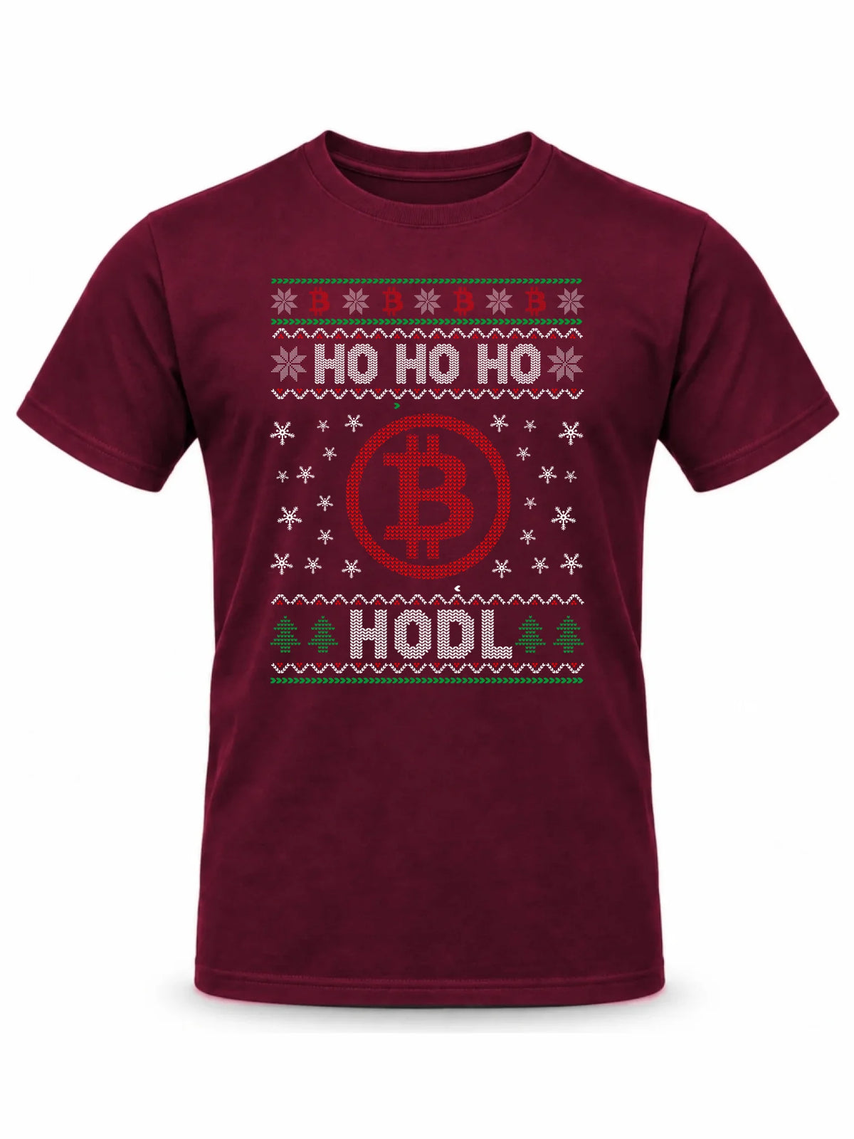 Koszulka męska świąteczna - Bitcoin - Ho Ho hodl BN103