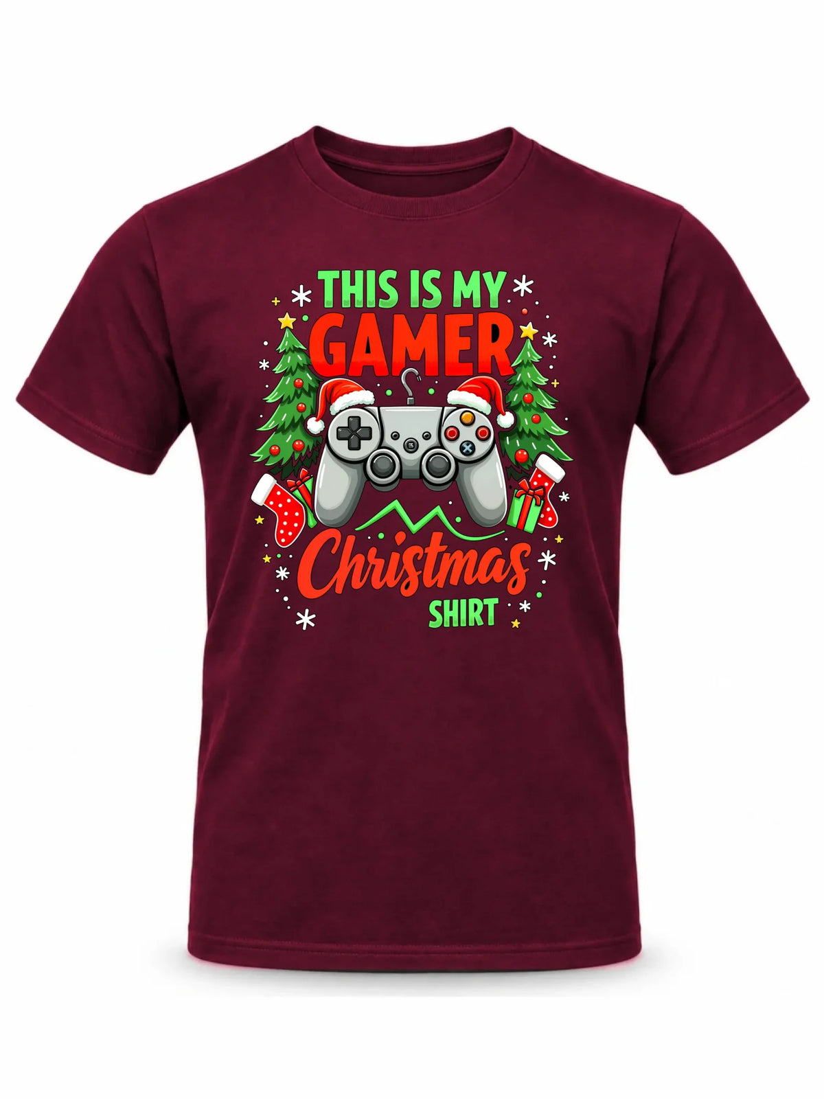 Koszulka męska świąteczna - prezent dla gracza - Gamer Christmas T-shirt BN135