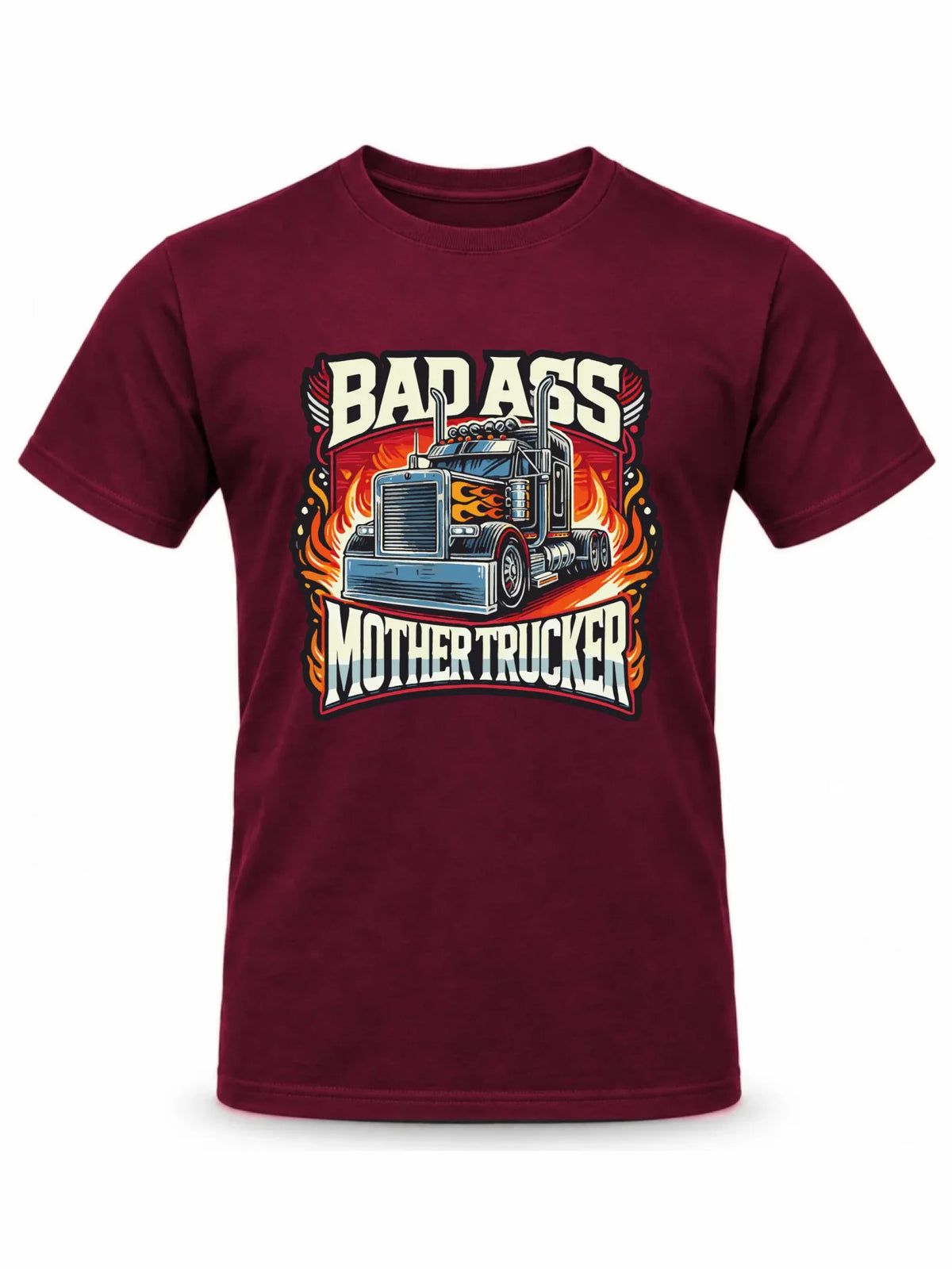 Koszulka męska dla kierowcy tira - Badass Mother Trucker ZKT04