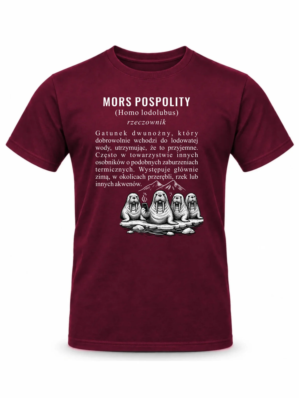 Koszulka męska - prezent dla morsa - Mors pospolity [Homo lodolubus] HM12