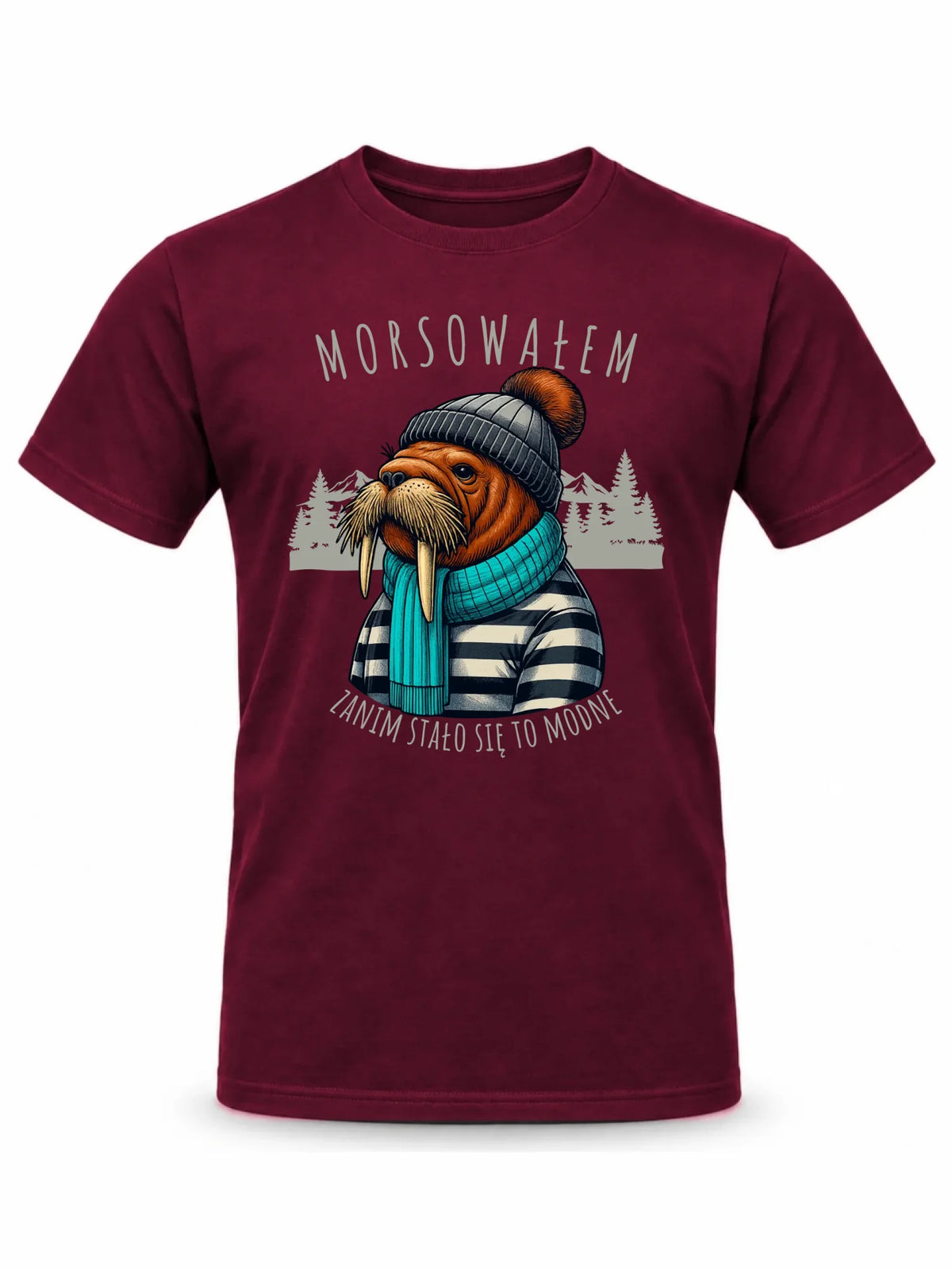 Koszulka męska - prezent dla morsa - Morsowałem zanim stało się to modne - Mors HM08