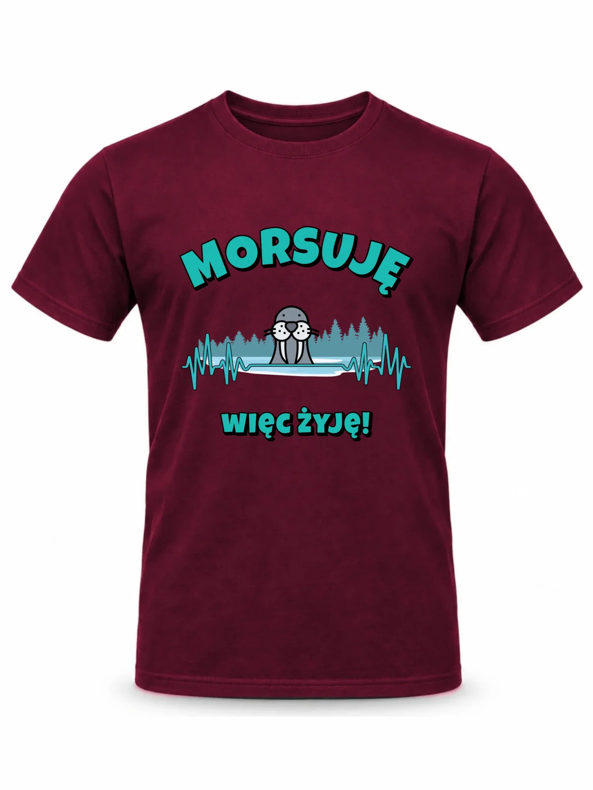 Koszulka męska - prezent dla morsa - Morsuję więc żyję - Mors HM02