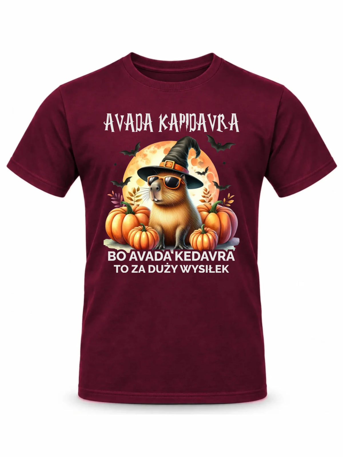 Koszulka męska halloweenowa - Kapibara - Avada Kapidavra HL21