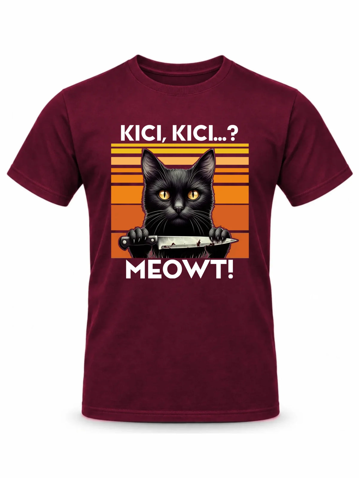 Koszulka męska - Kot z nożem - Kici, kici... MEOWT! HL17