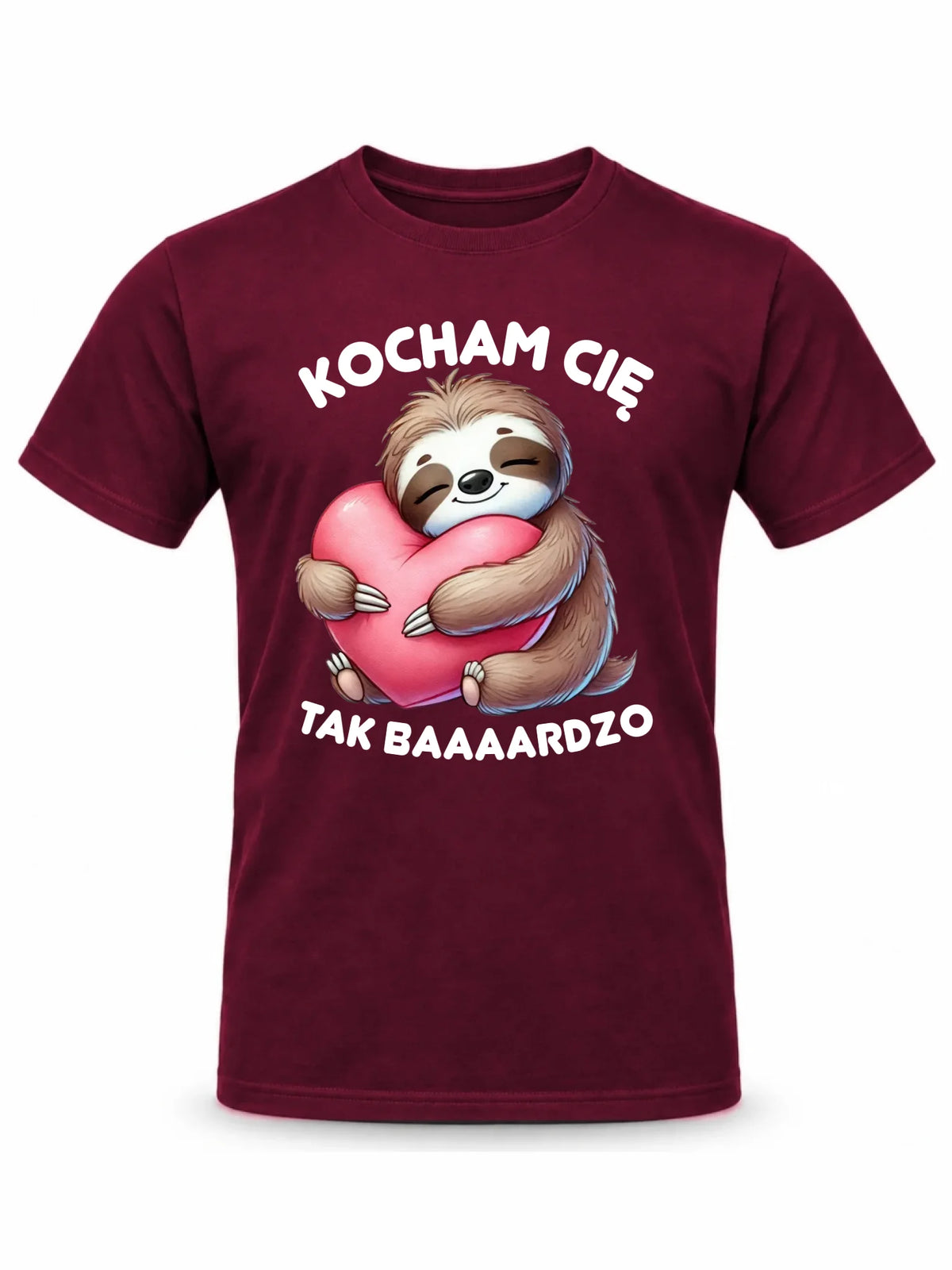 Koszulka męska - Leniwiec Kocham Cię tak baaaardzo W16