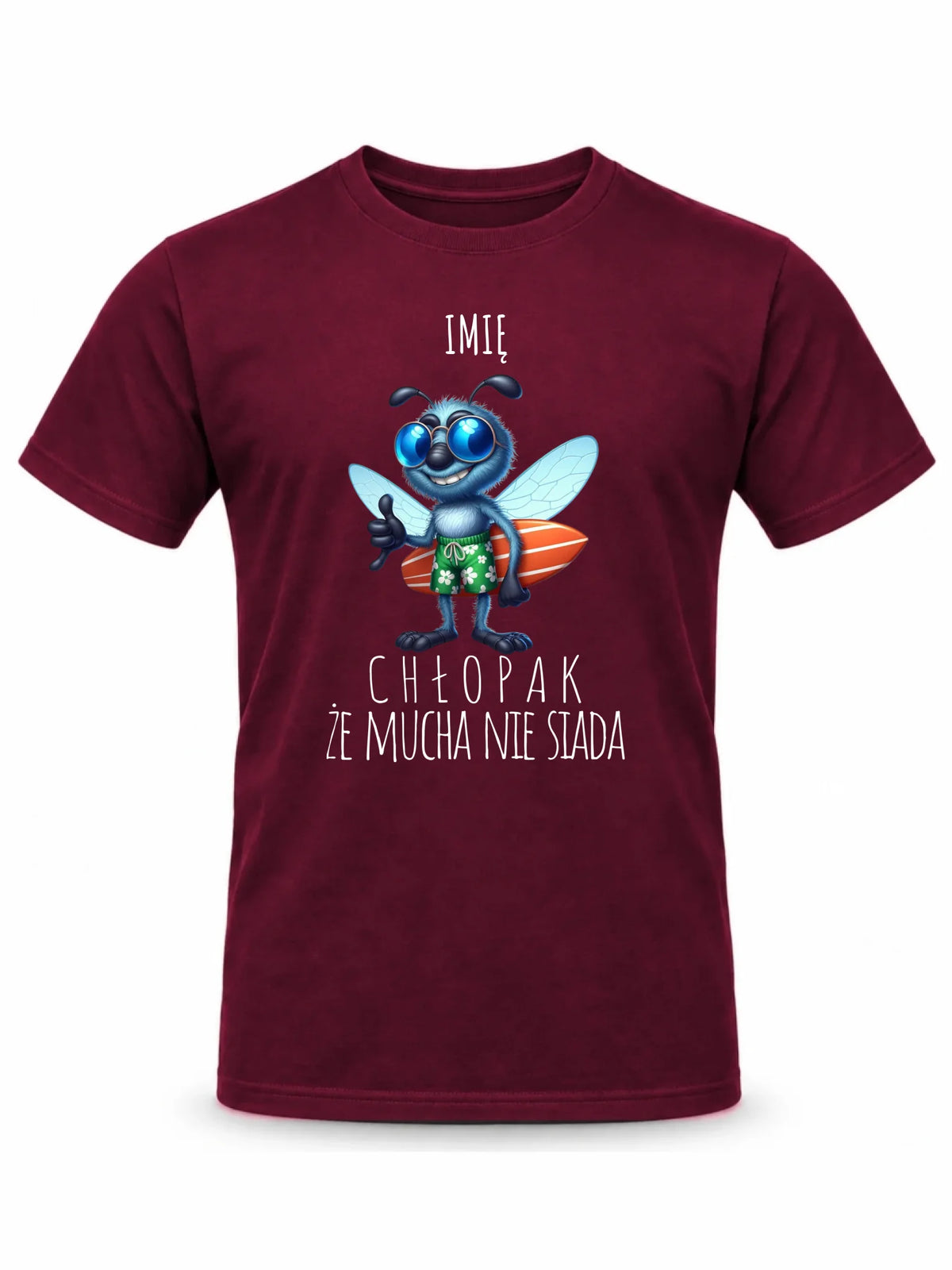 Koszulka męska - prezent dla chłopaka - Chłopak, że mucha nie siada essa - personalizowana DCH29