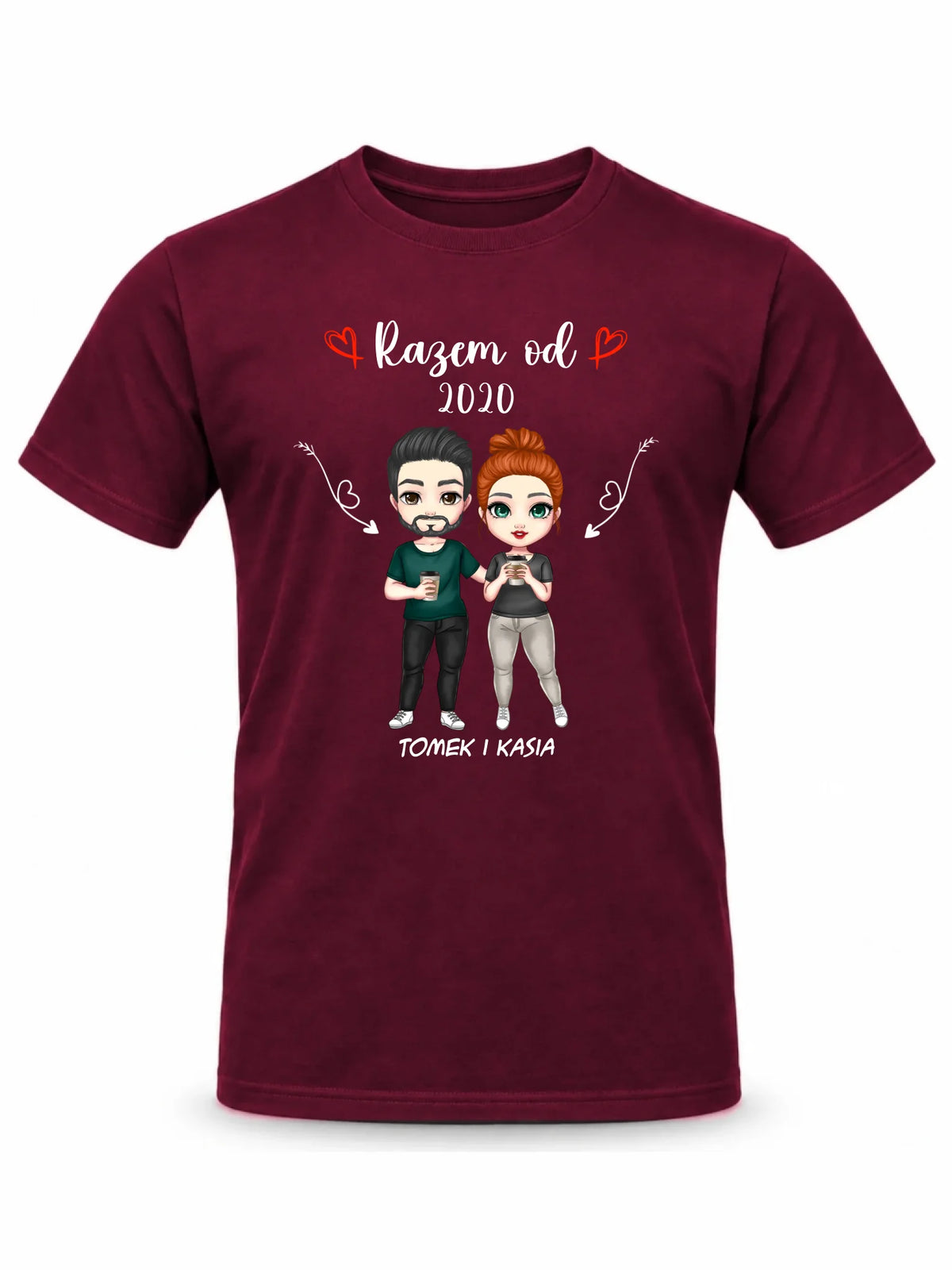 Koszulka męska - Para razem od - personalizowana W01