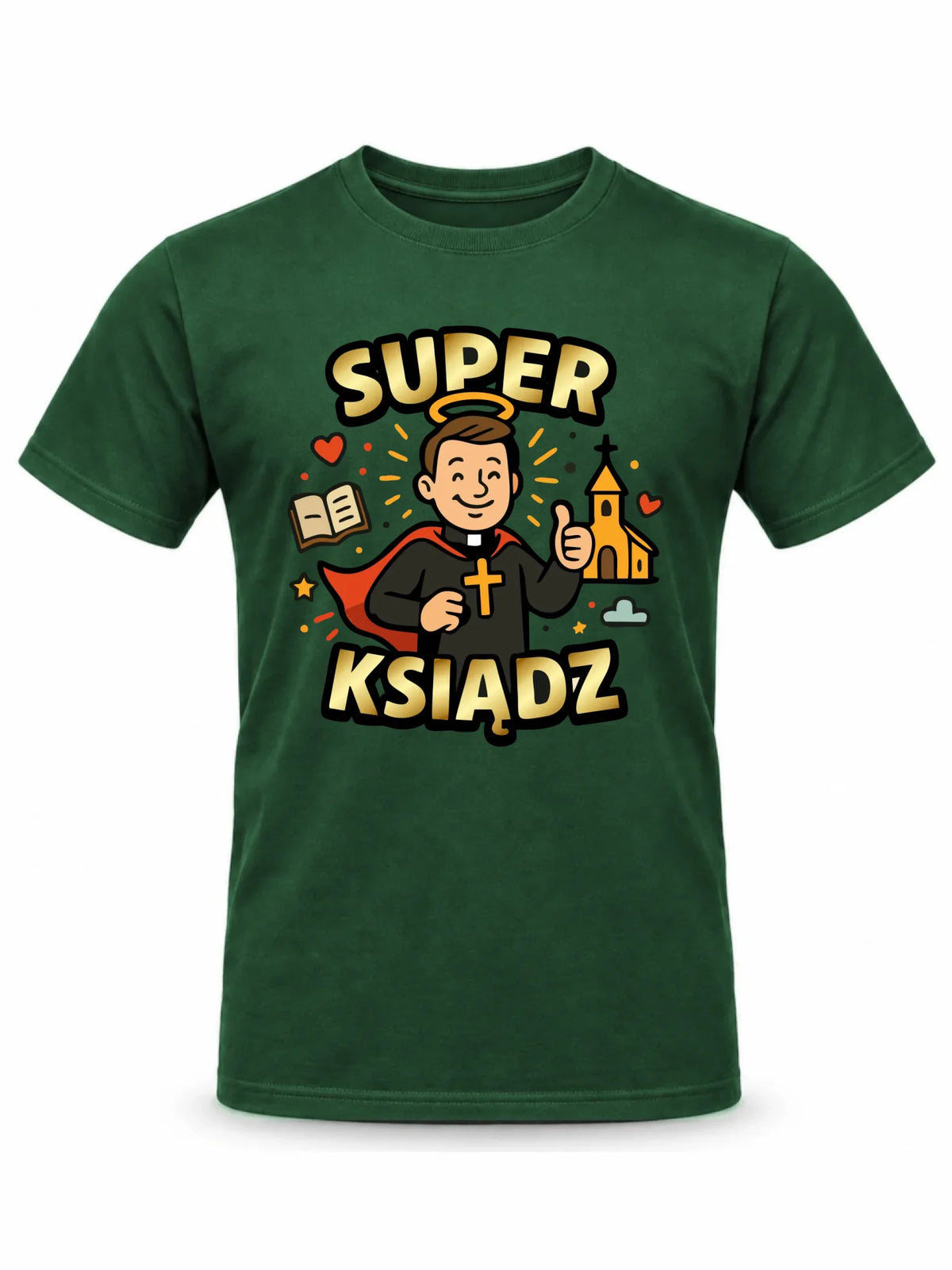 Koszulka męska dla księdza - Super Ksiądz N37