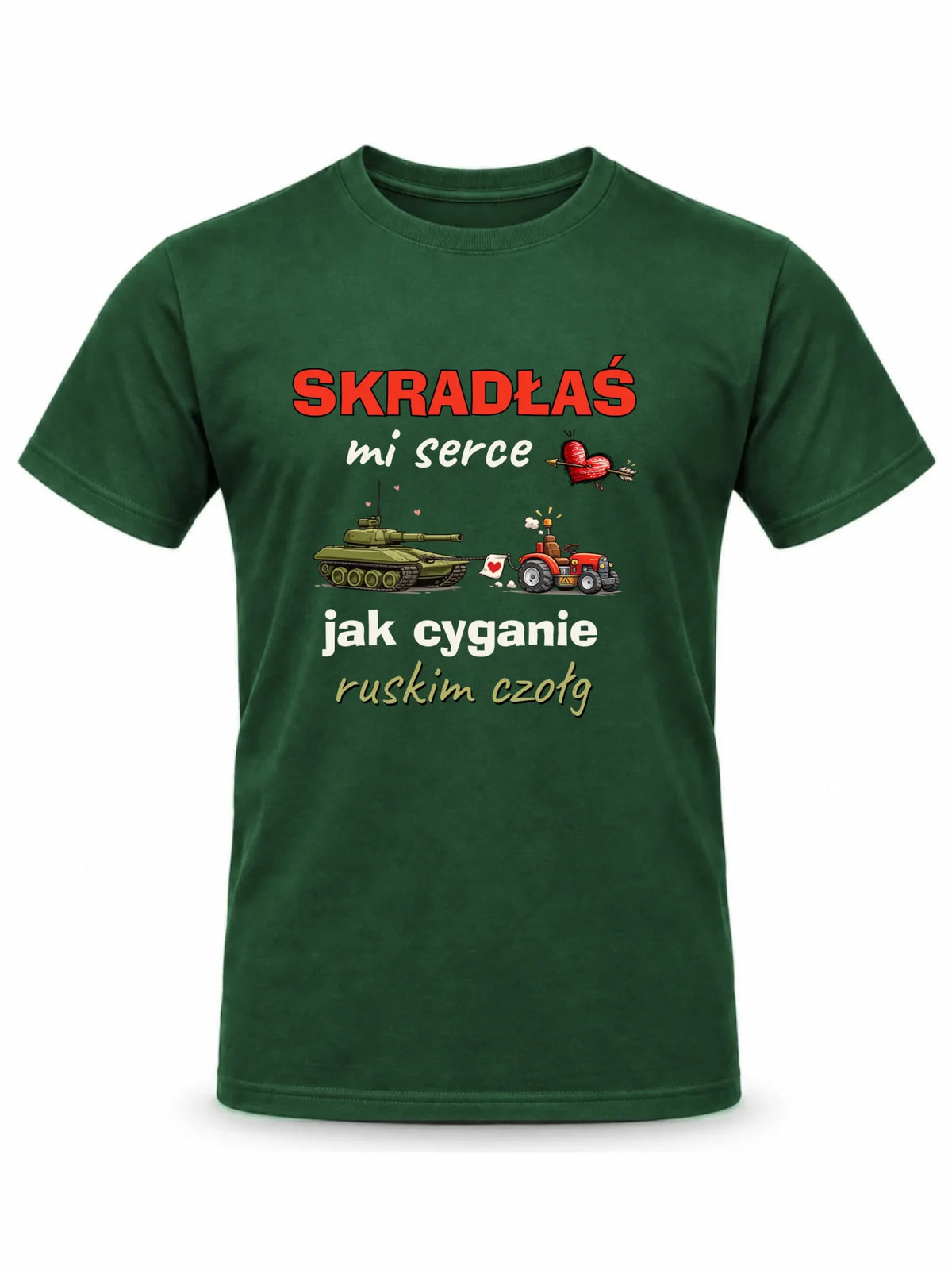 Koszulka męska - Skradłaś mi serce jak cyganie ruskim czołg W76