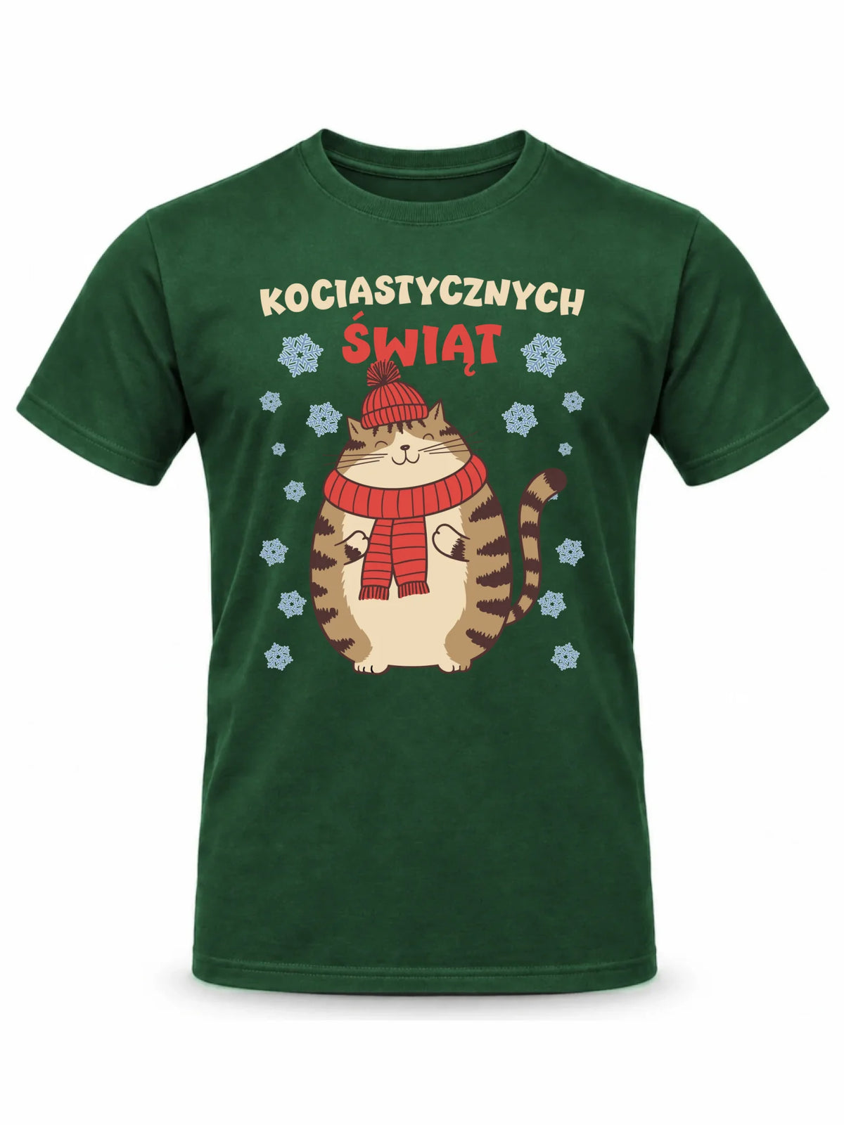 Koszulka męska świąteczna - prezent na święta - Kociastycznych świąt BN154