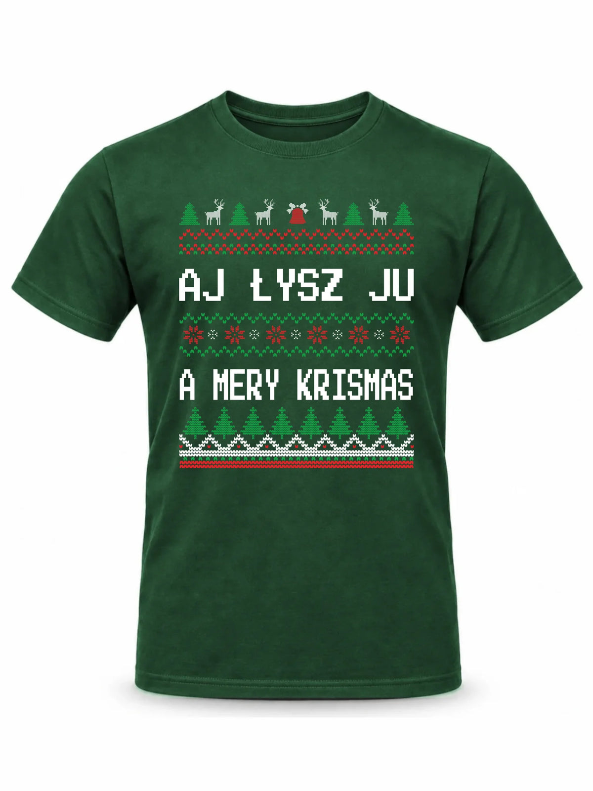 Koszulka męska świąteczna - Aj łysz ju a mery krismas BN12