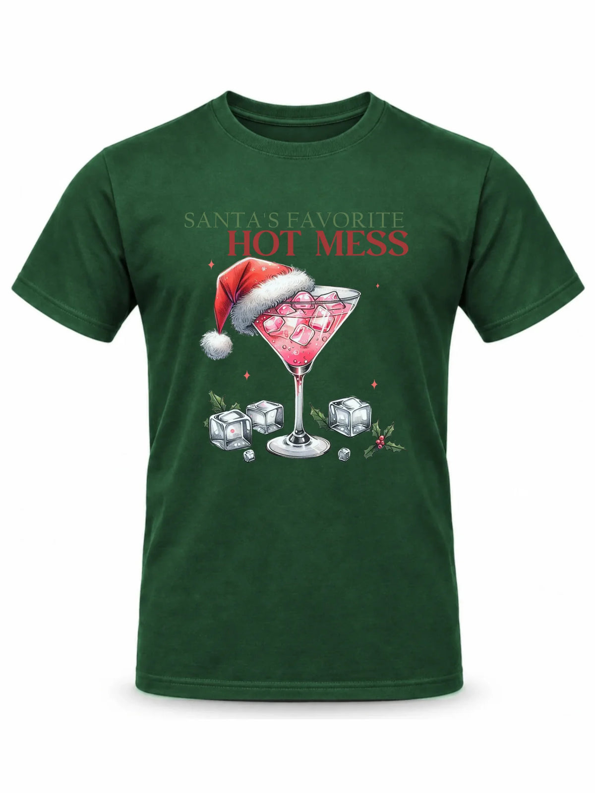 Koszulka męska świąteczna - Santa's favorite hot mess BN75