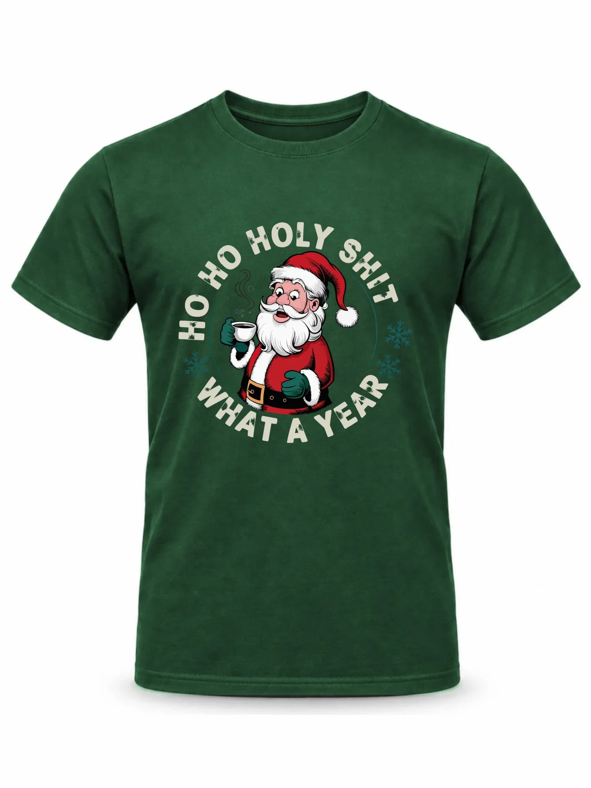 Koszulka męska świąteczna - Ho ho holy shit what a year BN74