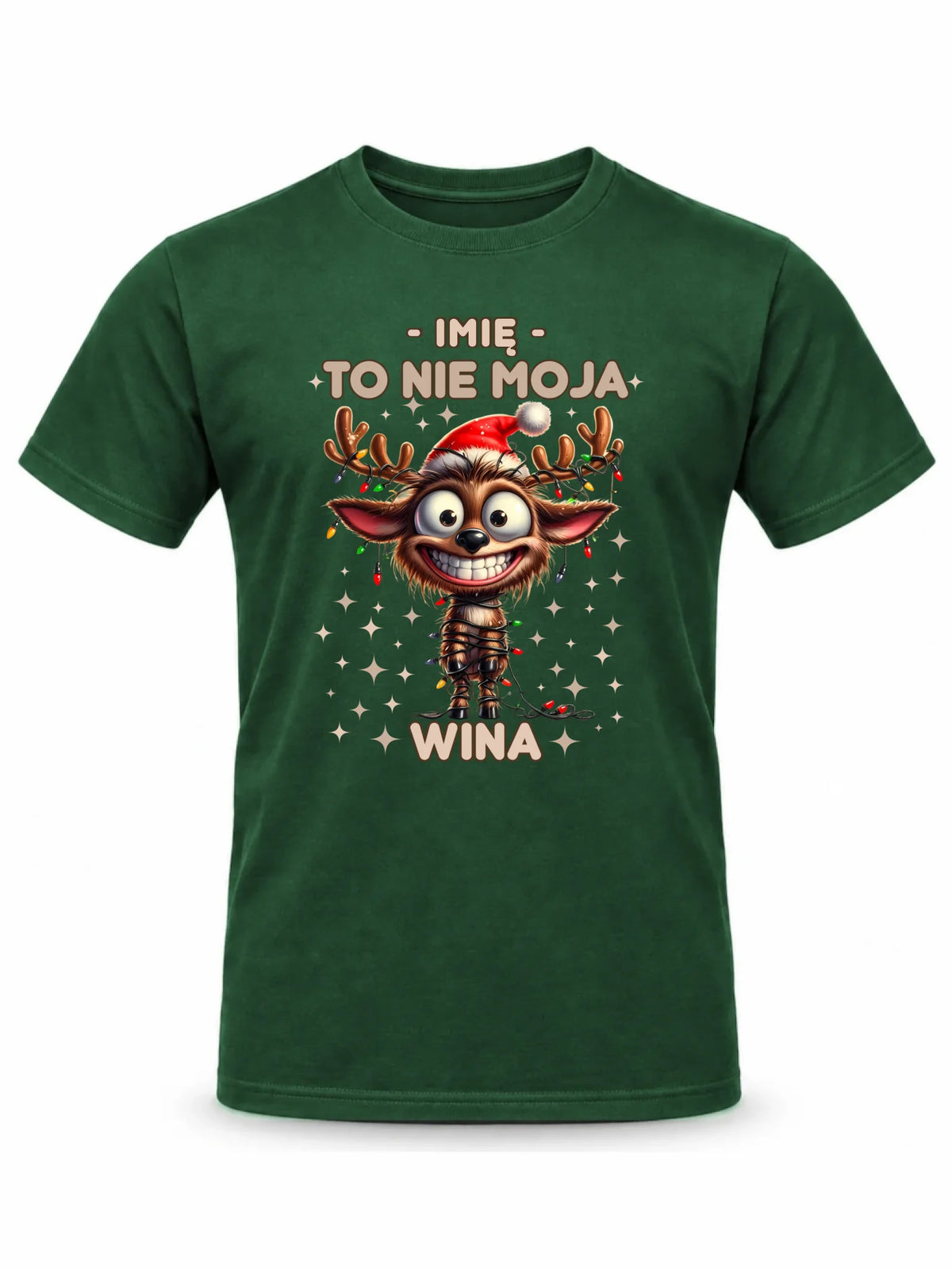 Koszulka męska świąteczna - Renifer To nie moja wina - personalizowana BN93