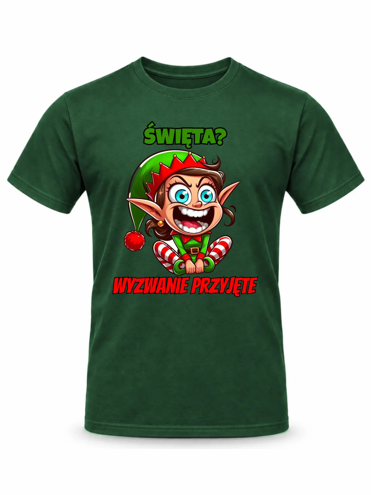 Koszulka męska świąteczna - Skrzat Wyzwanie przyjęte BN100