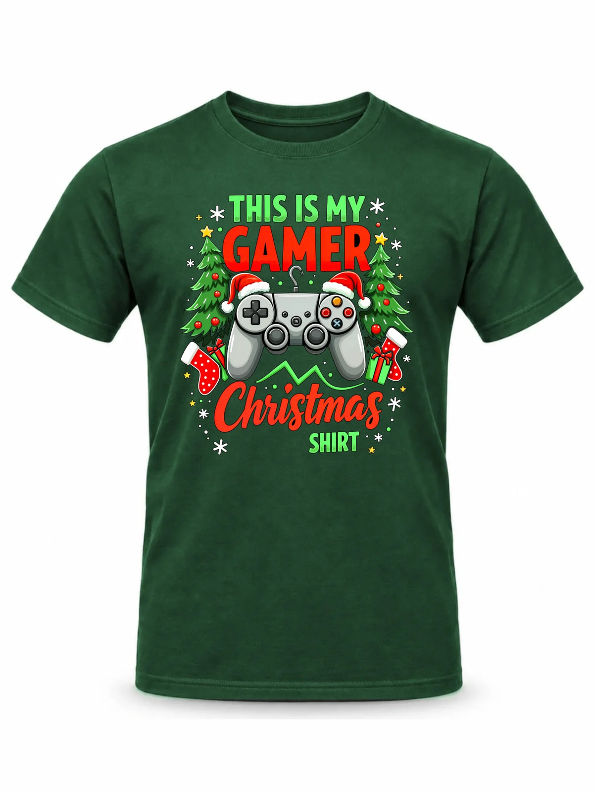 Koszulka męska świąteczna - prezent dla gracza - Gamer Christmas T-shirt BN135