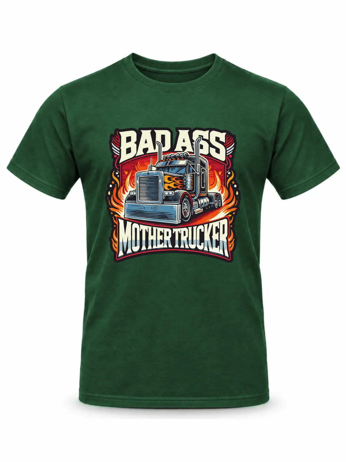 Koszulka męska dla kierowcy tira - Badass Mother Trucker ZKT04