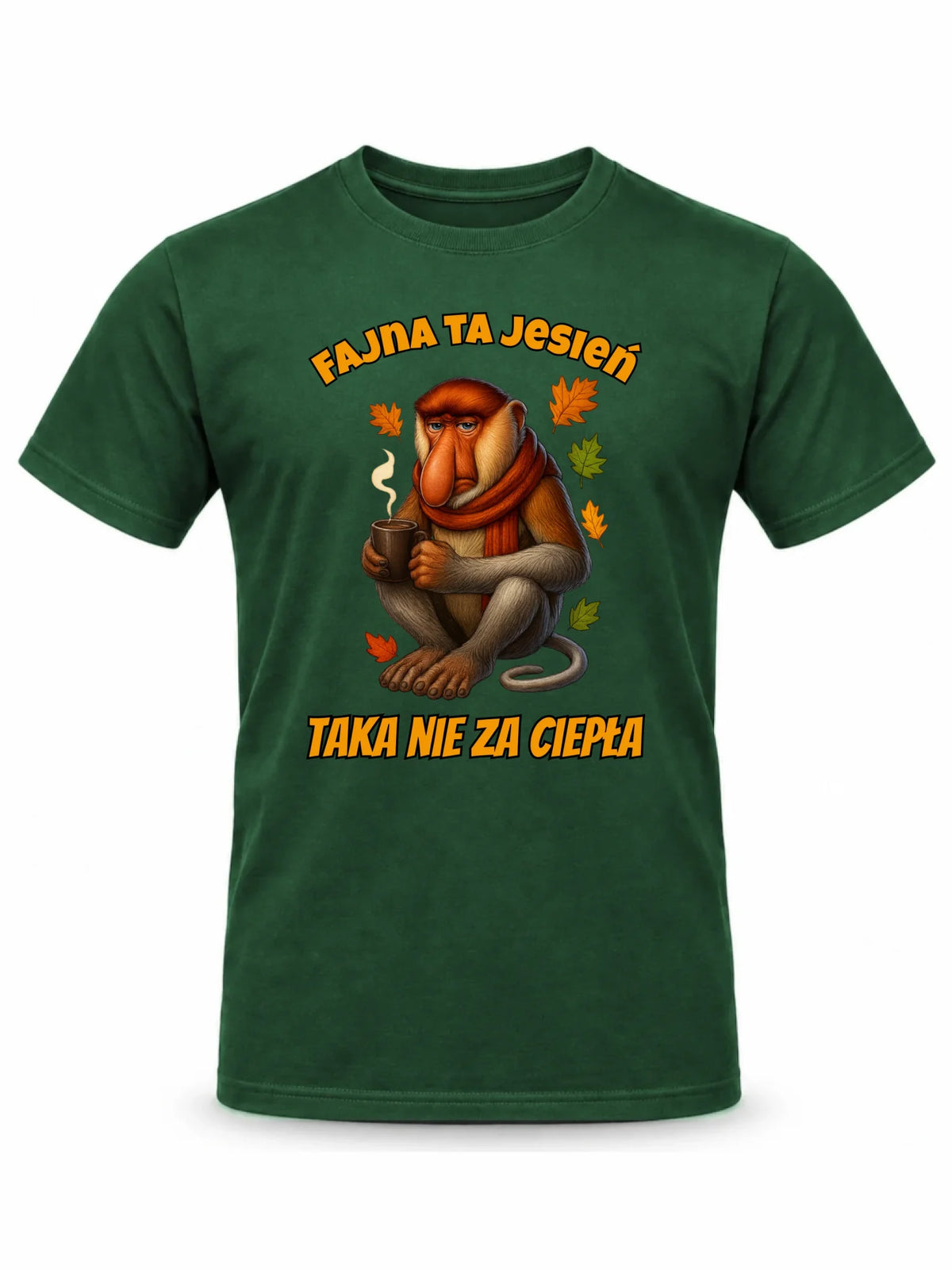 Koszulka męska jesienna - Janusz Nosacz - Fajna ta jesień, taka nie za ciepła JS21