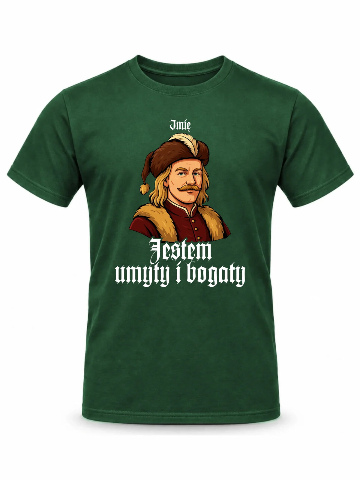 Koszulka męska - Jestem umyty i bogaty - dla fanów serialu 1670 - personalizowana H60