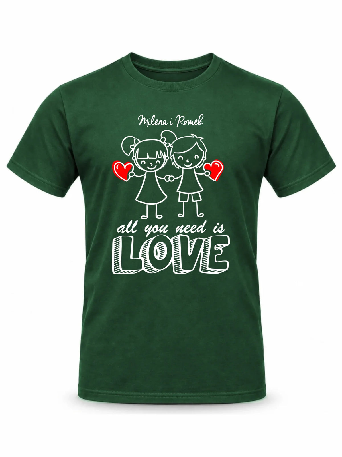 Koszulka męska dla par - All You need is love - personalizowana W13