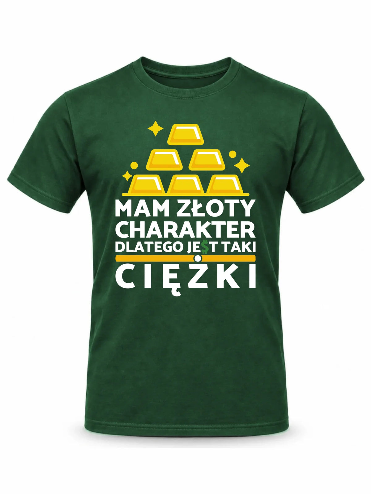 Koszulka męska - prezent dla chłopaka - Złoty charakter DCH16