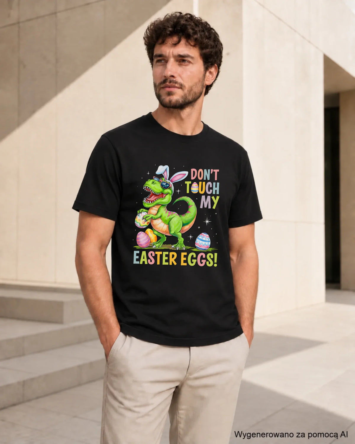 Don't touch my easter eggs | Koszulka męska na Wielkanoc WN34